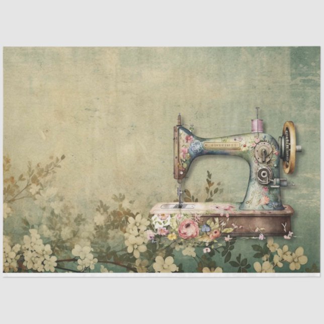 A Floral Sewing Room  Series Design #36 Tissue Paper (Front)