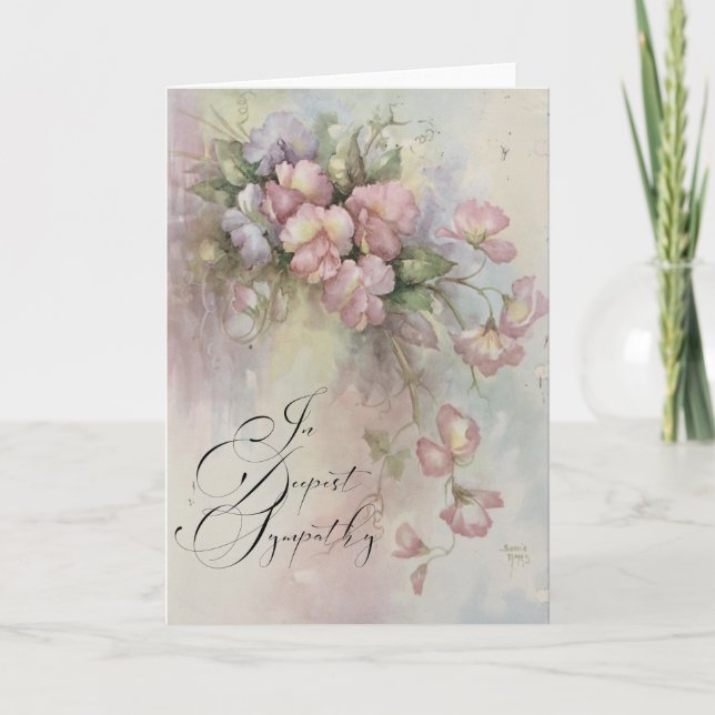 A Floral Sympathy Card (Front)