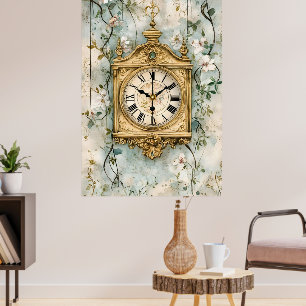 A flötenuhr (flute clock), or a singing bird autom poster