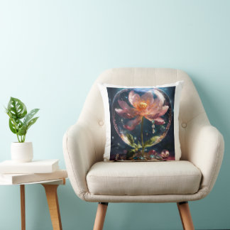 a flower blossoming with jewellery, inside a float cushion