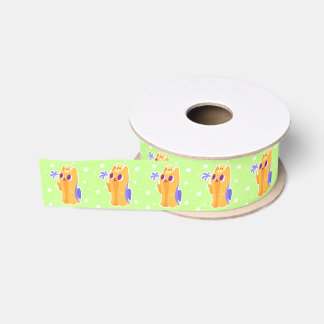 "A Flower For You" Long-haired Kawaii Yorkie Grosgrain Ribbon