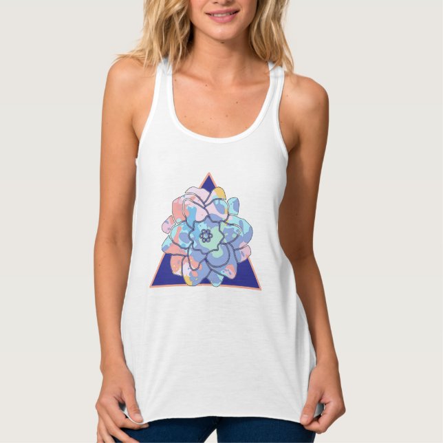 A flower made of paint stains singlet (Front)