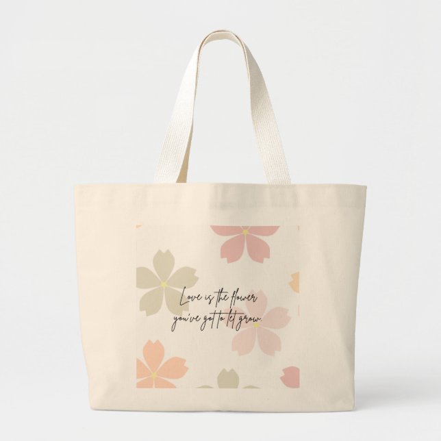 A flower tote bag  (Front)
