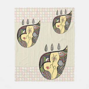 A Flower Within Fleece Blanket