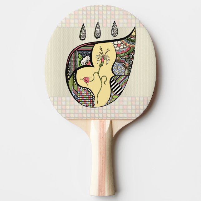 A Flower Within Ping Pong Paddle (Front)