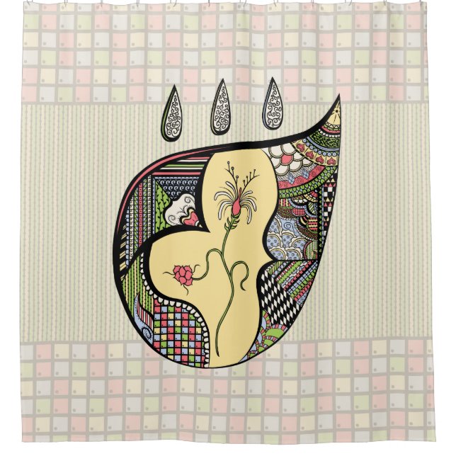 A Flower Within Shower Curtain (Front)