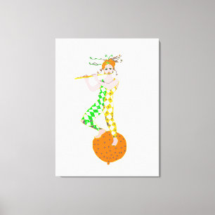 A flute player canvas print