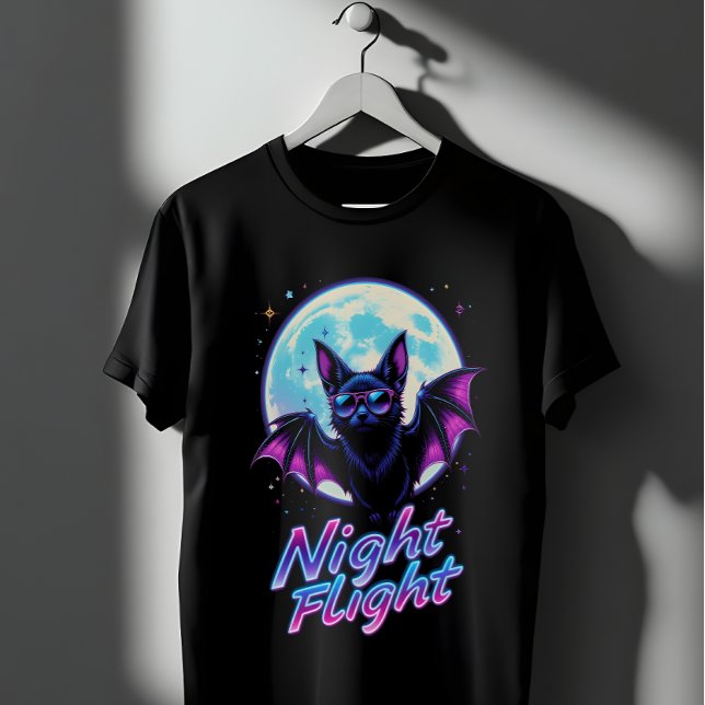 A flying bat wearing sunglasses T-Shirt (Creator Uploaded)