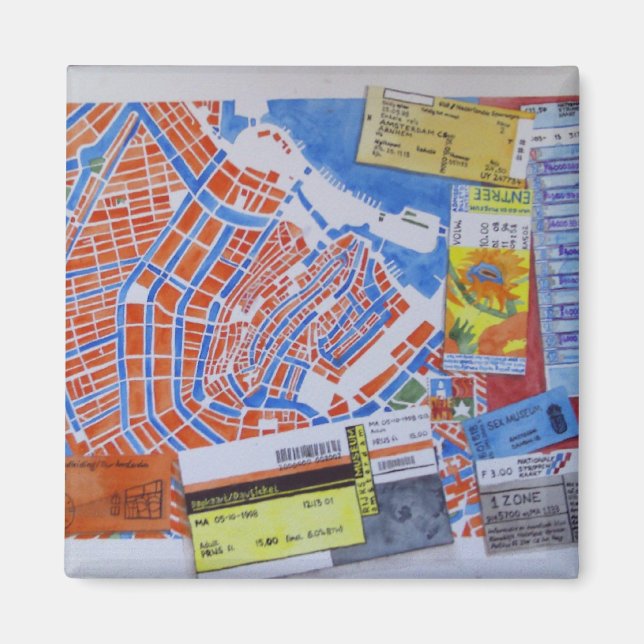 A for Amsterdam magnet (Front)