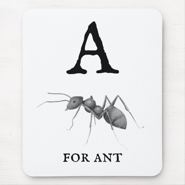 "A" for Ant  Mouse Pad (Front)