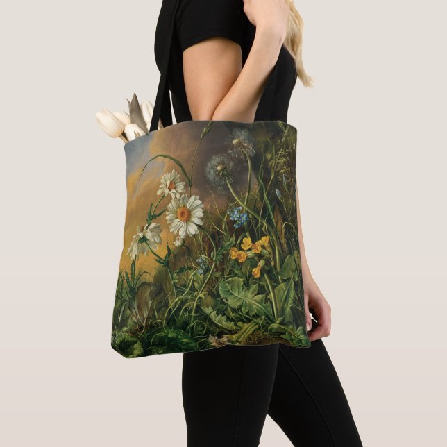 A Forest Floor with Daisies, Primroses, ... Tote Bag (Close Up)