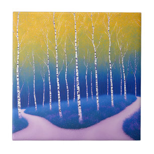 A Fork in Time – A Woodland Landscape Tile
