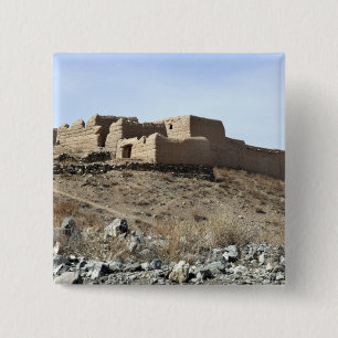 A fortified compound in the village of Akbar Kh 15 Cm Square Badge