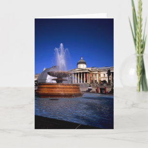 A fountain Trafalgar Square London Thank You Card
