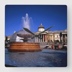A fountain Trafalgar Square London Wall Clock