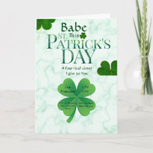 A Four-Leaf Clover St Patrick's Day Card