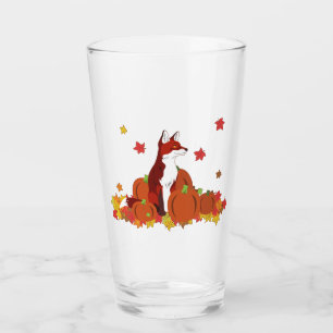 A Fox In the Pumpkin Patch Glass