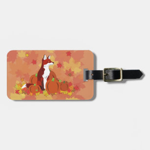 A Fox in the Pumpkin Patch Luggage Tag