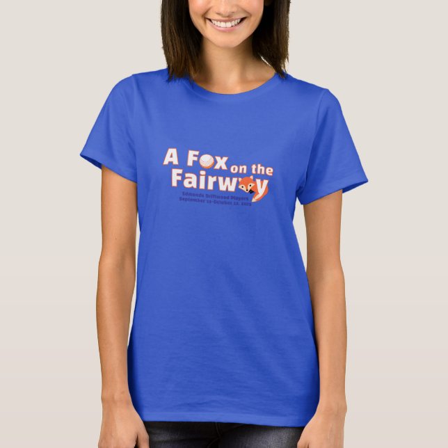 A Fox on the Fairway - Womens - Blue Shirt (B) (Front)