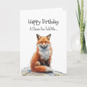 A Fox Personality Birthday Fun Animal Card