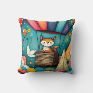 A Fox's Flying Fantasy Cushion
