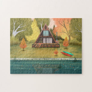A-Frame Cabin House Jigsaw Puzzle