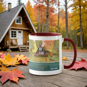 A-Frame Cabin House   Mug