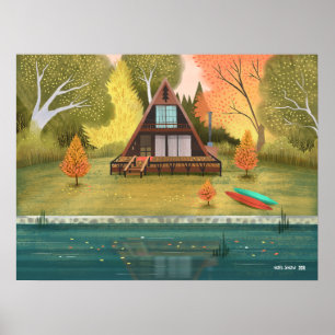 A-Frame Cabin House  Poster