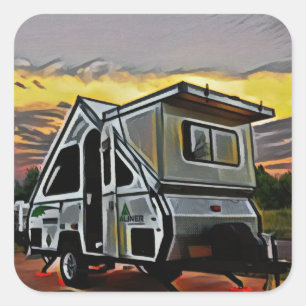 A-Frame Camper Sticker