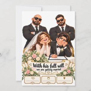 A free will wedding invitation