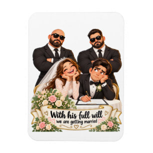 A free will wedding magnet