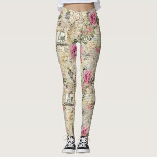 A French Ephemera Design Series 1 Leggings
