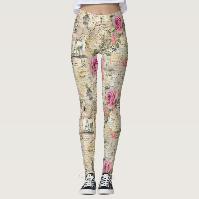 A French Ephemera Design Series 1 Leggings (Front)