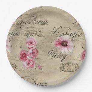 A French Ephemera Design Series 20 Paper Plate