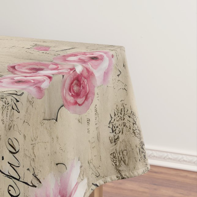 A French Ephemera Design Series 20 Tablecloth (In Situ)