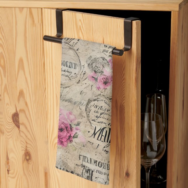 A French Ephemera Design Series 24 Tea Towel (Thirds Fold)