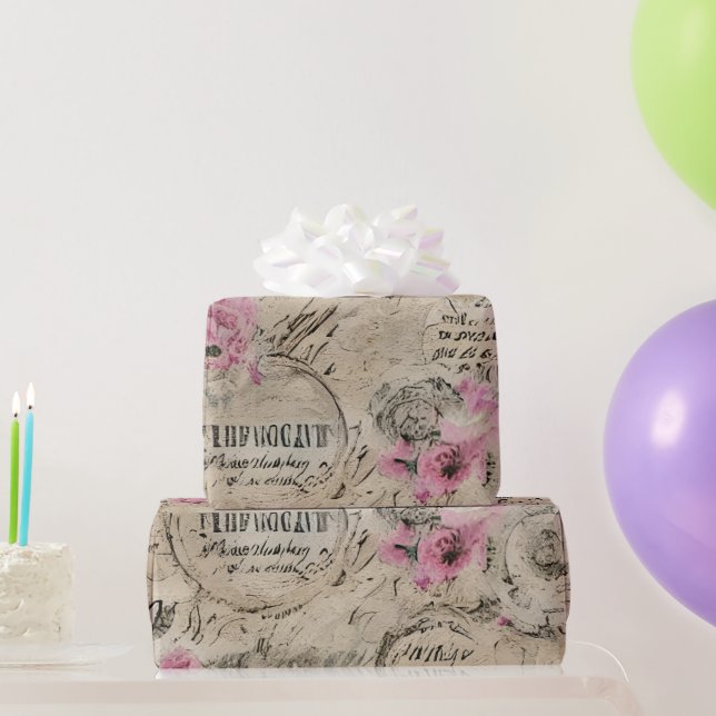 A French Ephemera Design Series 24 Wrapping Paper (Party Gifts)