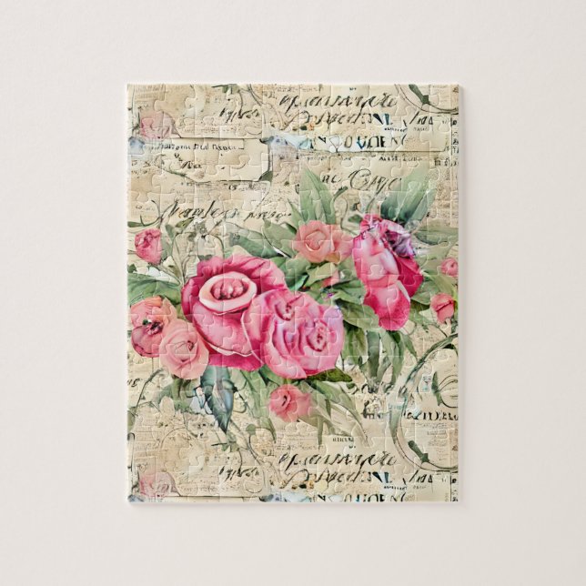 A French Ephemera Design Series 26 Jigsaw Puzzle (Vertical)