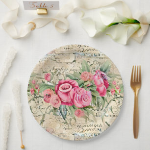 A French Ephemera Design Series 26 Paper Plate