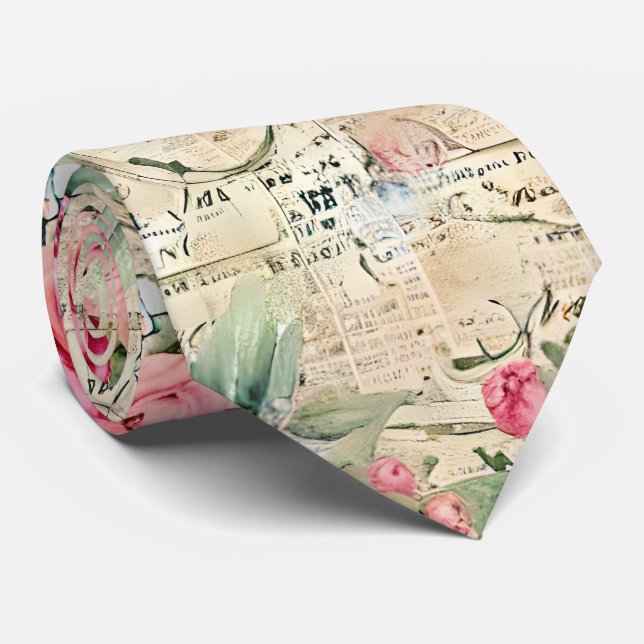 A French Ephemera Design Series 26 Tie (Rolled)