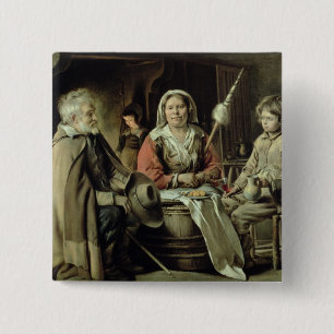 A French Interior, c.1645 15 Cm Square Badge