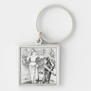 A French Lesson', cartoon from 'Punch' Key Ring