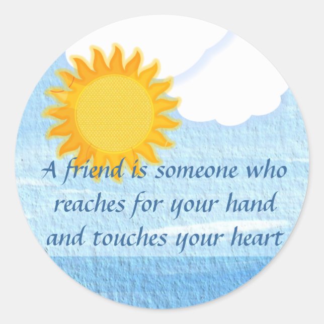 A Friend Classic Round Sticker (Front)