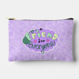 "A Friend for Everyone" Lavender Logo Accessory Pouch