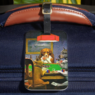 A Friend in Need, Dogs Playing Poker, Luggage Tag