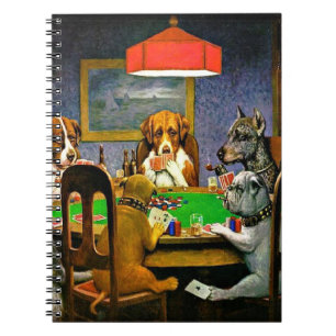 A Friend in Need, Dogs Playing Poker, Notebook