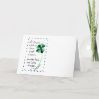 A Friend is Like a Four Leaf Clover card