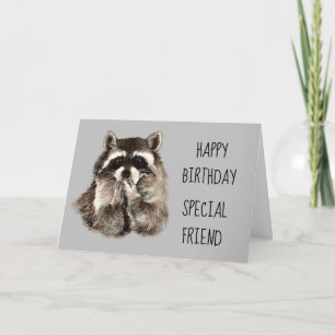 A Friend Like You Journey Raccoon Birthday Fun Card