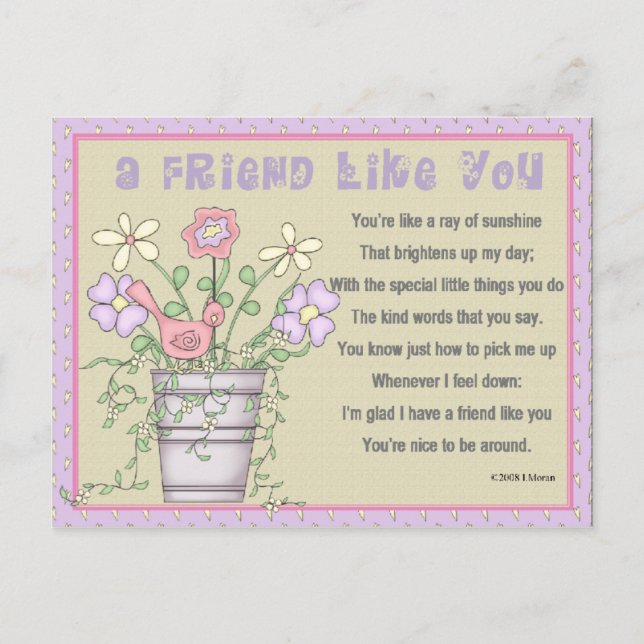A Friend Like You Postcard (Front)