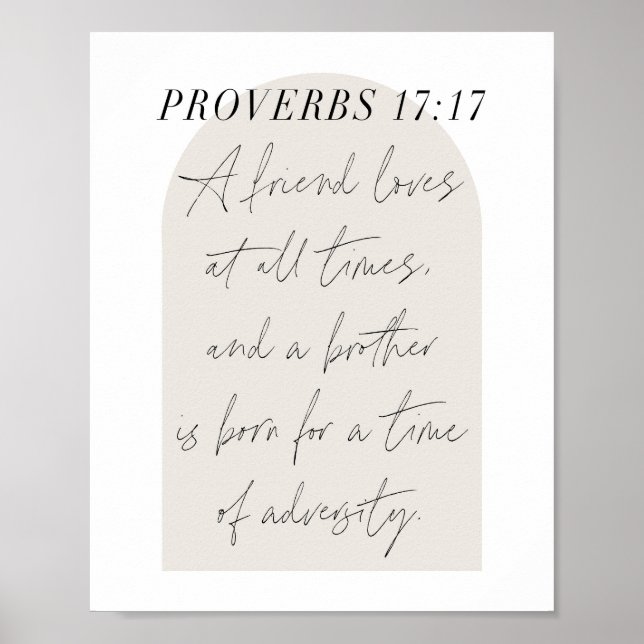 A friend loves at all times beige arch poster (Front)